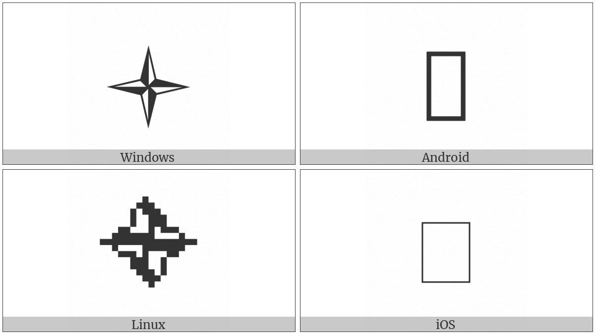 Reverse Light Four Pointed Pinwheel Star on various operating systems