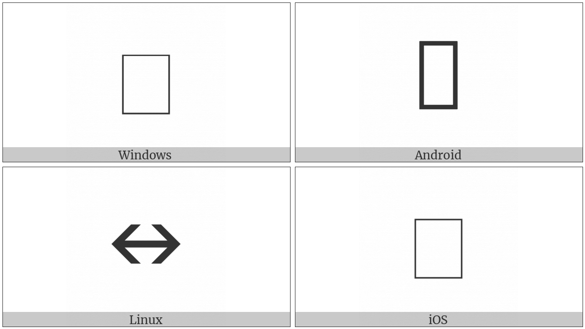 Left Right Sans-Serif Arrow on various operating systems