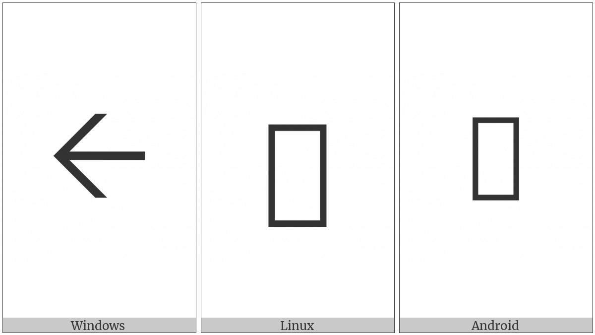 Wide-Headed Leftwards Light Barb Arrow on various operating systems