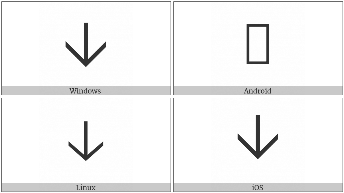 Wide-Headed Downwards Light Barb Arrow on various operating systems