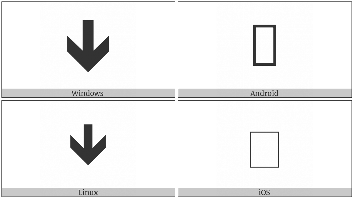 Wide-Headed Downwards Heavy Barb Arrow on various operating systems