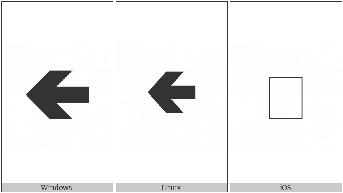 Wide-Headed Leftwards Very Heavy Barb Arrow on various operating systems