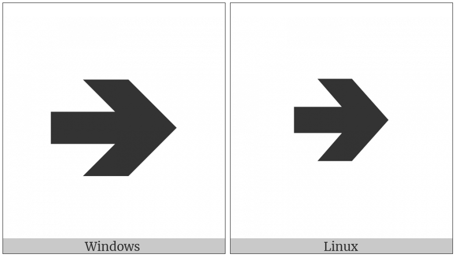 Wide-Headed Rightwards Very Heavy Barb Arrow on various operating systems