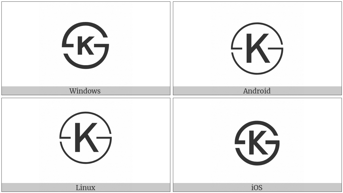 Korean Standard Symbol on various operating systems