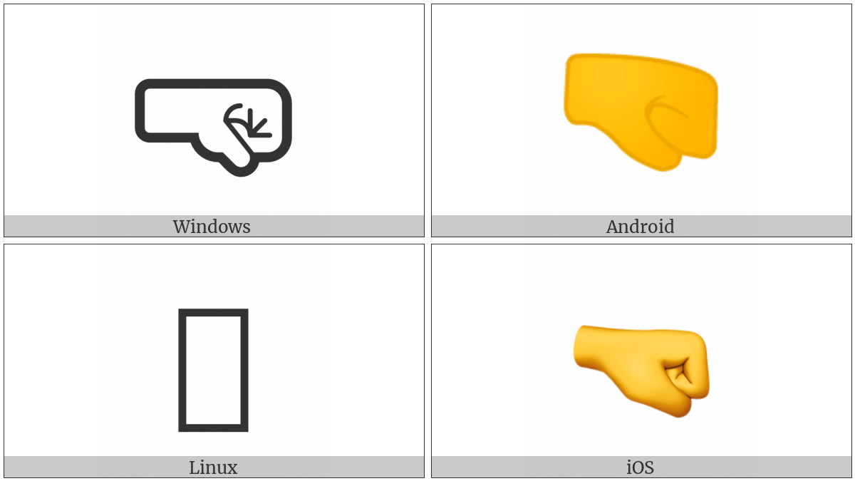 Right-Facing Fist on various operating systems