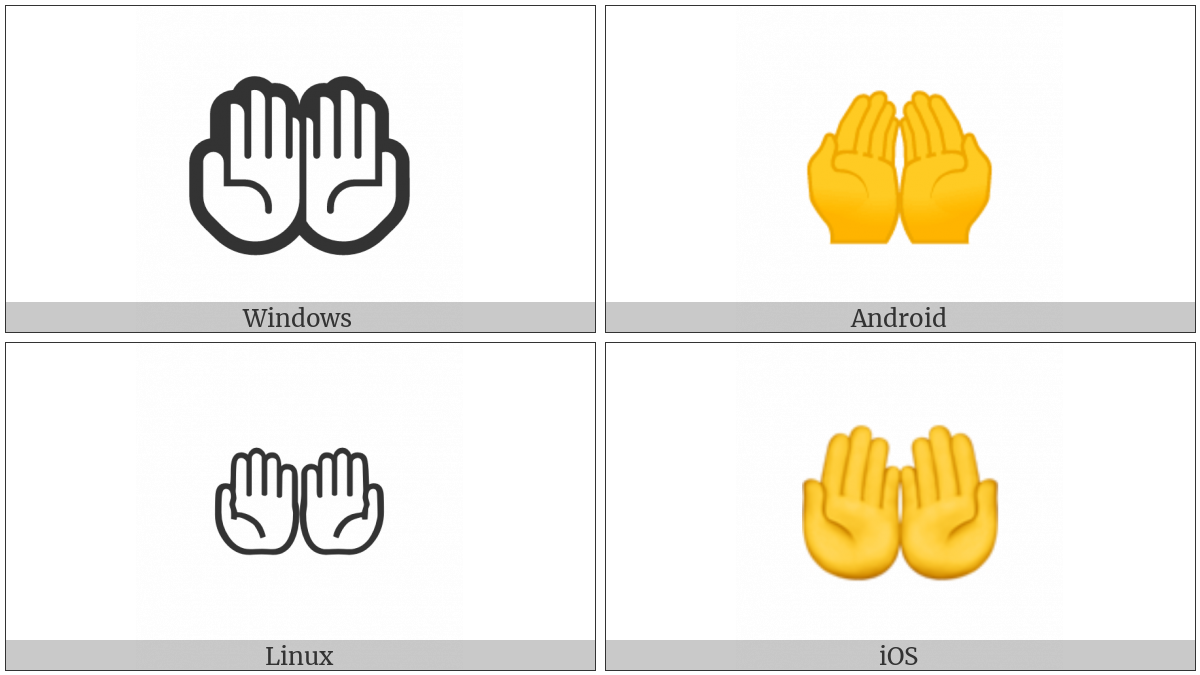 Palms Up Together on various operating systems