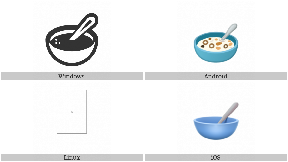 Bowl With Spoon on various operating systems