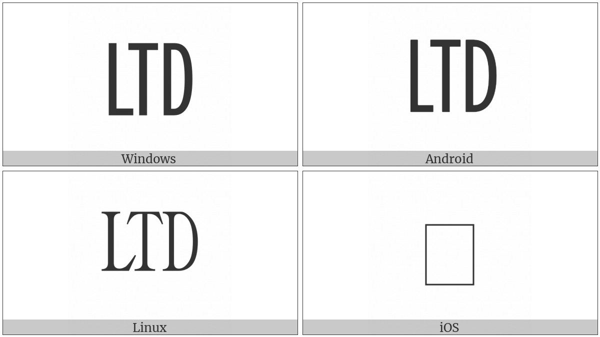 Limited Liability Sign on various operating systems