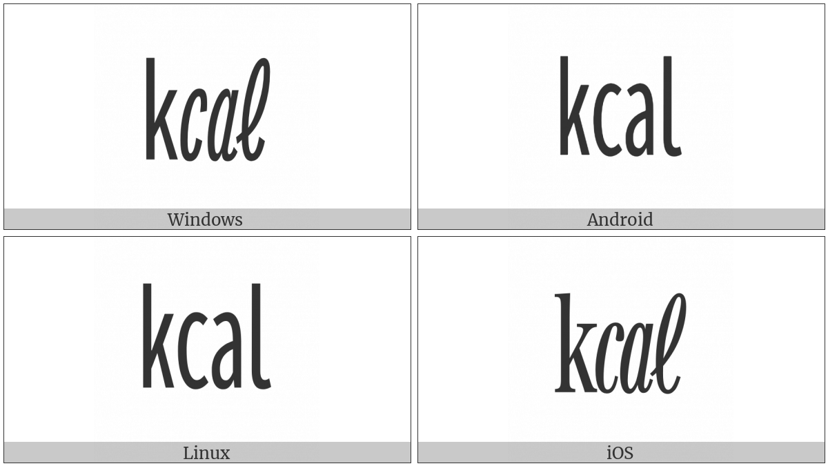 Square Kcal on various operating systems