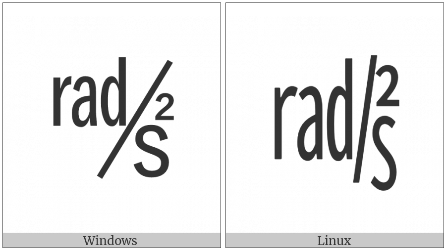 Square Rad Over S Squared on various operating systems