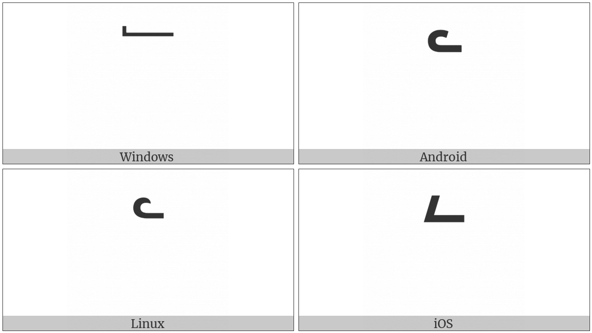 Armenian Abbreviation Mark on various operating systems