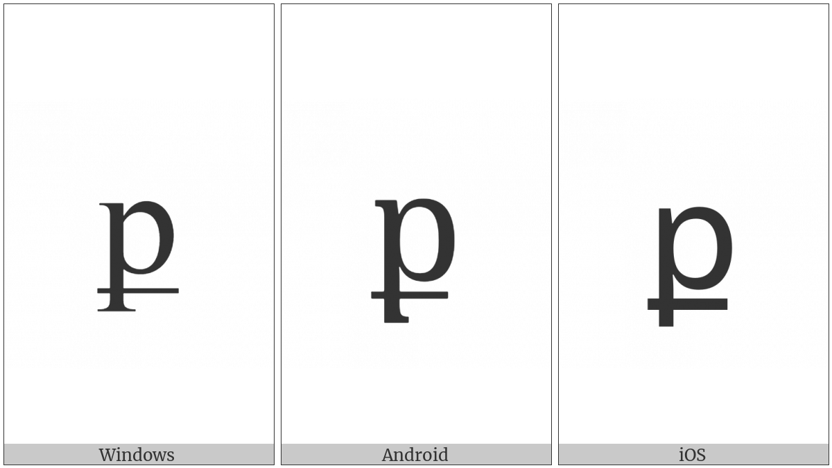 Armenian Small Letter Keh on various operating systems