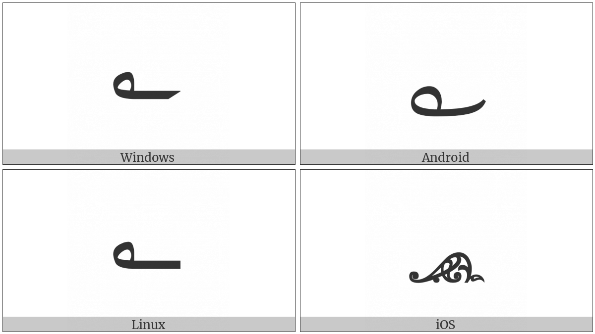 Arabic Poetic Verse Sign on various operating systems