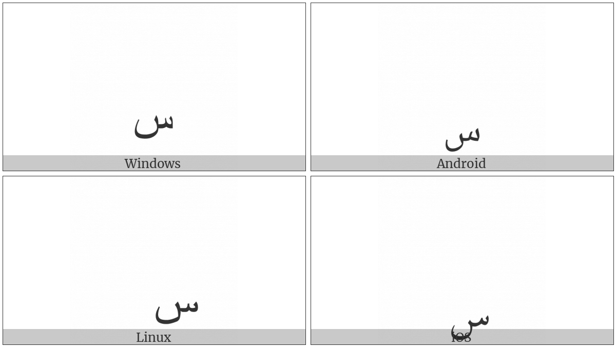 Arabic Small Low Seen on various operating systems