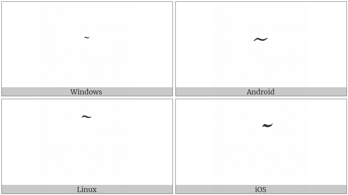 Arabic Small High Madda on various operating systems