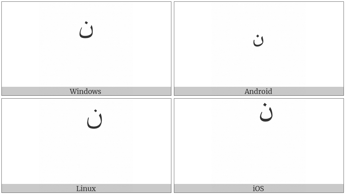 Arabic Small High Noon on various operating systems