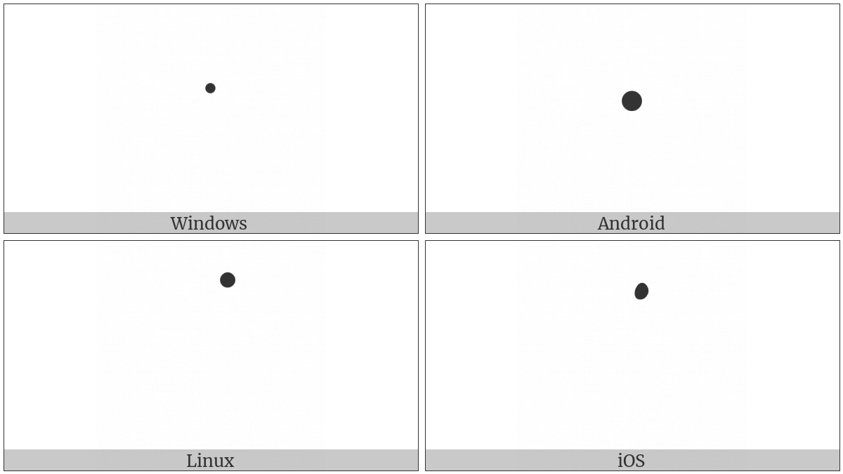 Arabic Rounded High Stop With Filled Centre on various operating systems