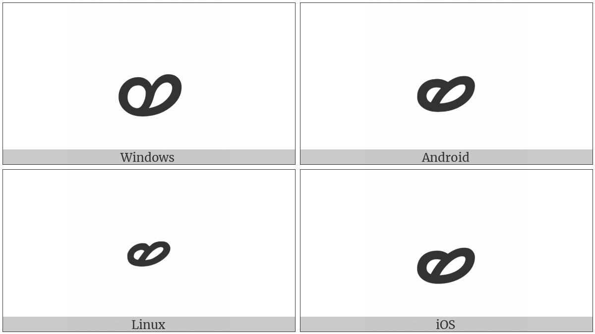 Thaana Letter Baa on various operating systems