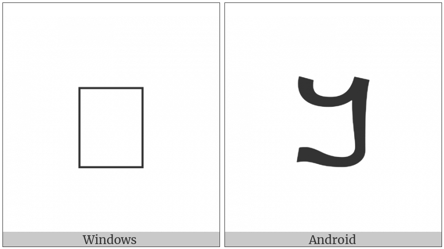 Samaritan Letter Kaaf on various operating systems