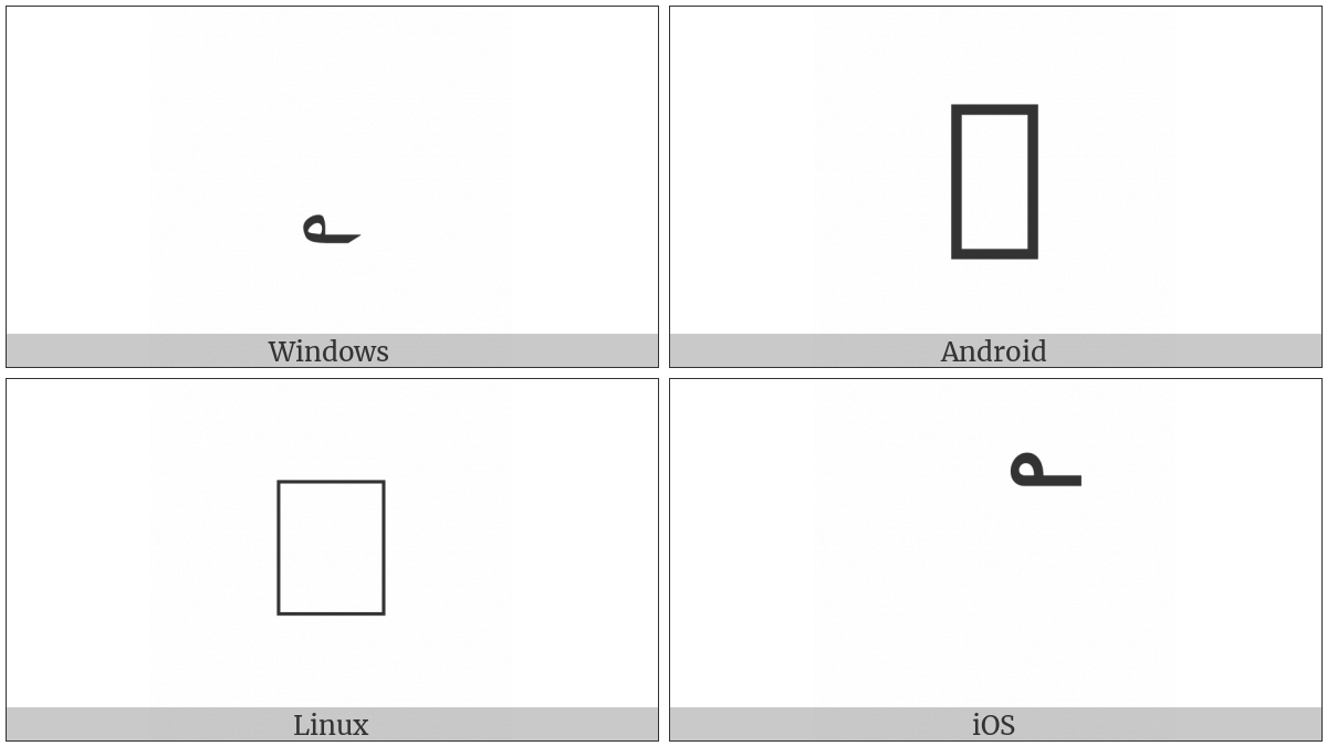 Arabic Small High Footnote Marker on various operating systems