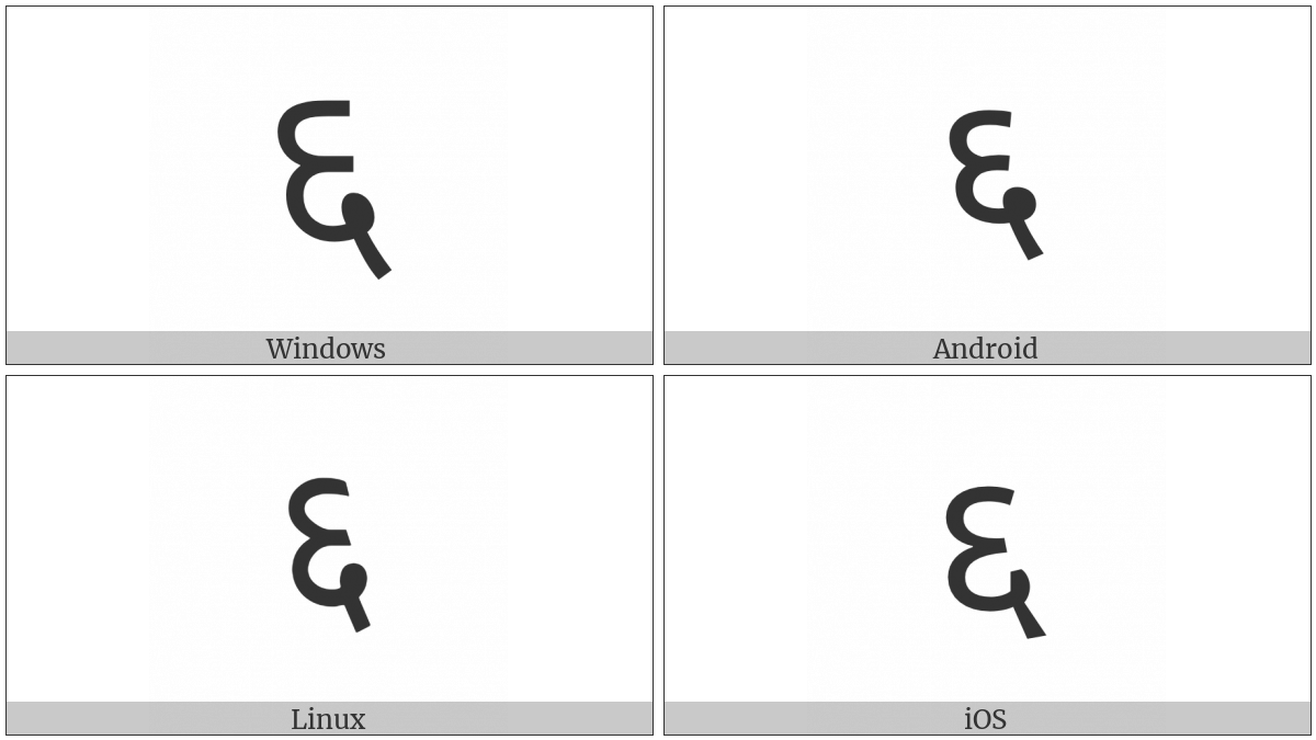 Devanagari Digit Six on various operating systems