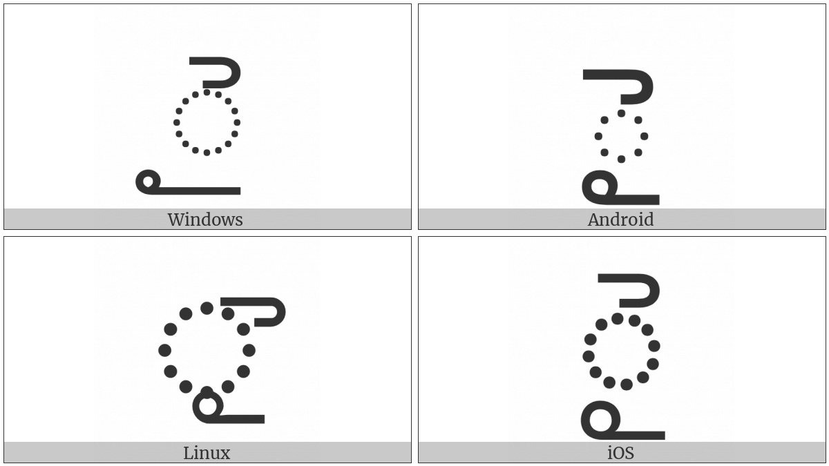 Telugu Vowel Sign Ai on various operating systems