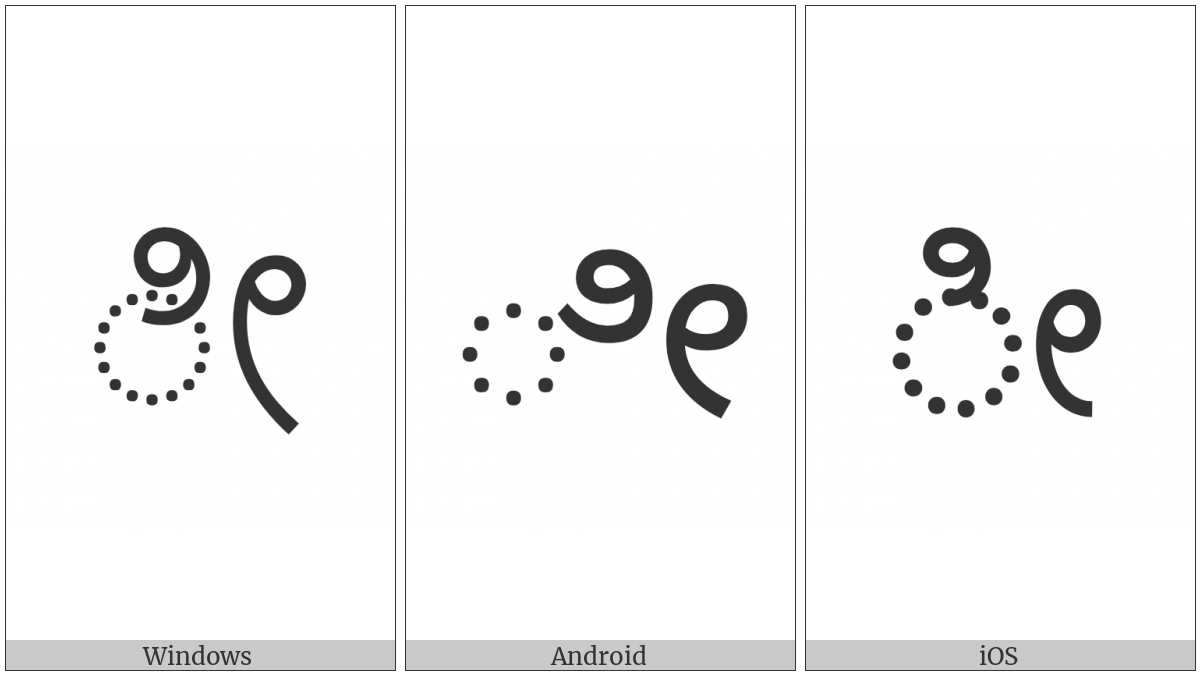 Kannada Vowel Sign Ii on various operating systems