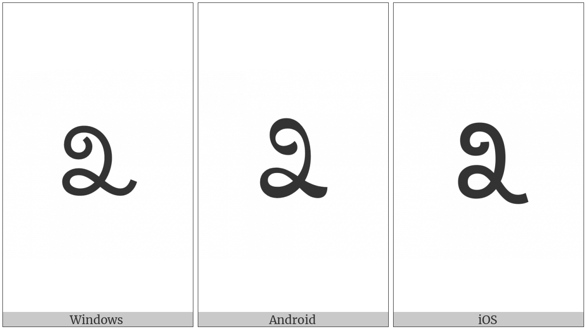 Kannada Digit Three on various operating systems