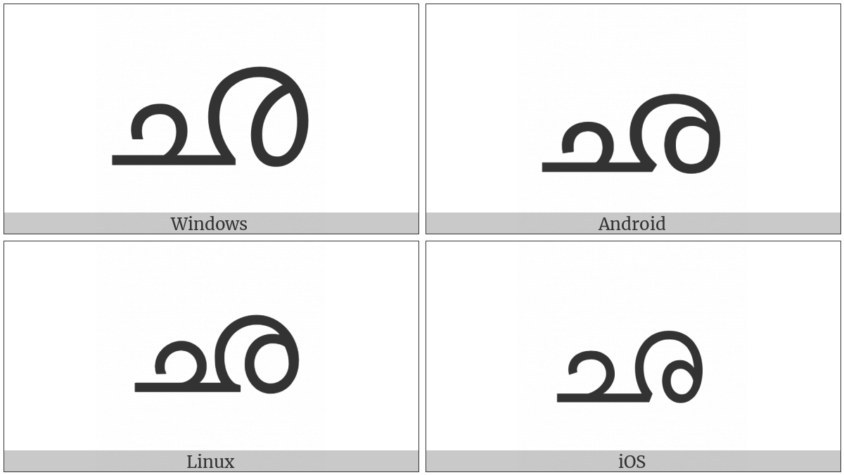 MALAYALAM LETTER CHA | UTF-8 Icons