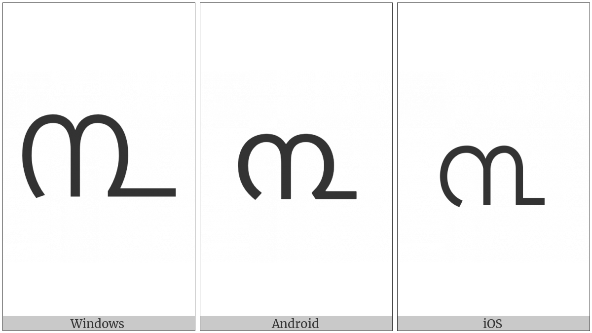 Malayalam Digit Three on various operating systems