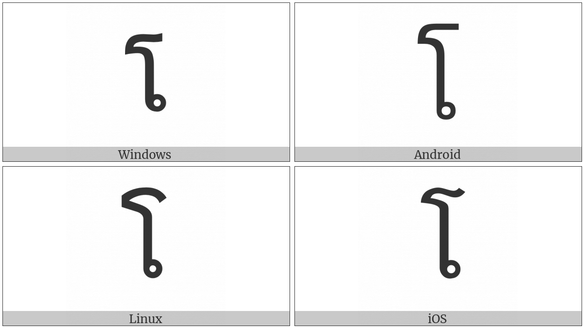 Thai Character Sara O on various operating systems