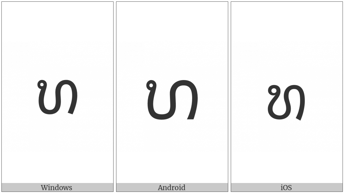 Lao Letter Tho Tam on various operating systems