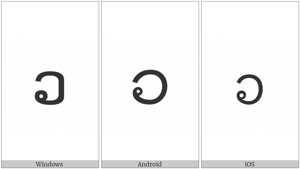 Lao Letter Wo on various operating systems