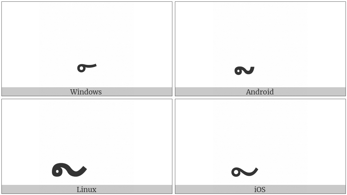 Lao Semivowel Sign Lo on various operating systems