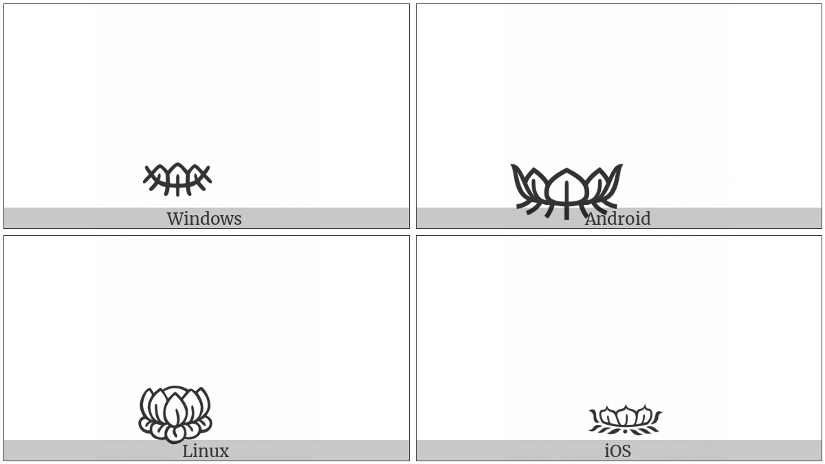 Tibetan Symbol Padma Gdan on various operating systems