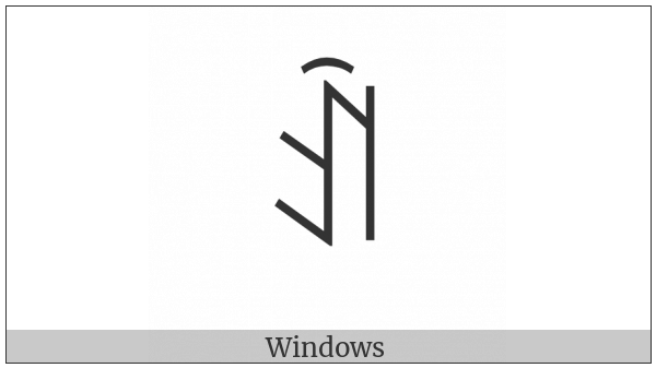 Yi Syllable Ax on various operating systems