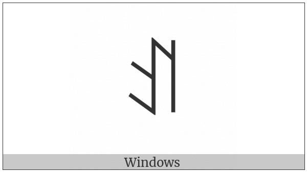 Yi Syllable A on various operating systems