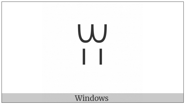 Yi Syllable Wu on various operating systems