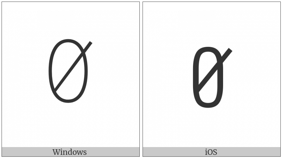 Yi Syllable Bie on various operating systems