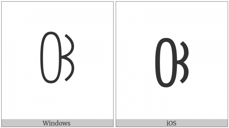 Yi Syllable Biep on various operating systems