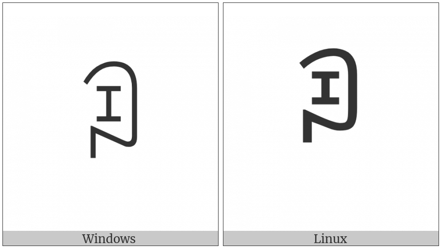 Yi Syllable Buo on various operating systems