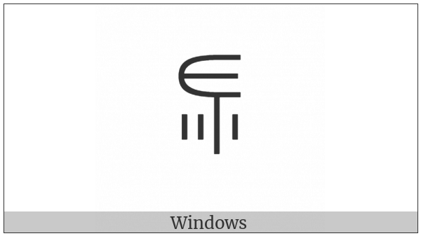 Yi Syllable Puo on various operating systems