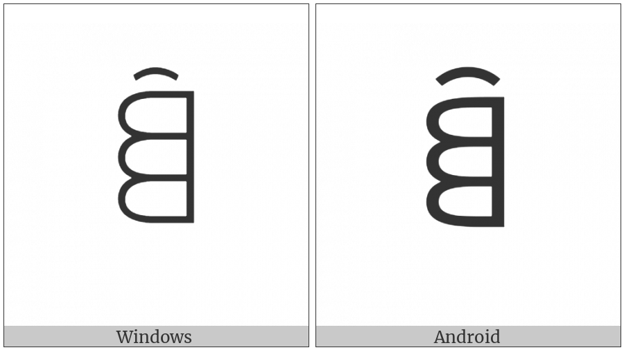 Yi Syllable Pux on various operating systems