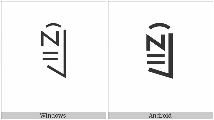 Yi Syllable Bbuox on various operating systems