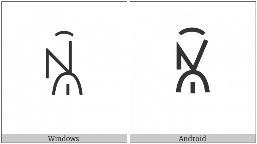 Yi Syllable Bburx on various operating systems