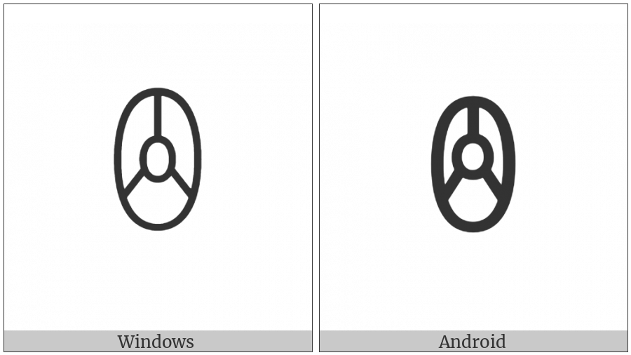 Yi Syllable Hmip on various operating systems