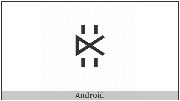 Yi Syllable Fup on various operating systems