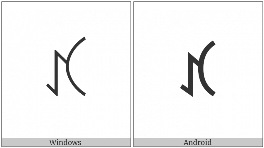 Yi Syllable Vi on various operating systems