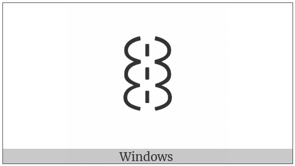 Yi Syllable Top on various operating systems