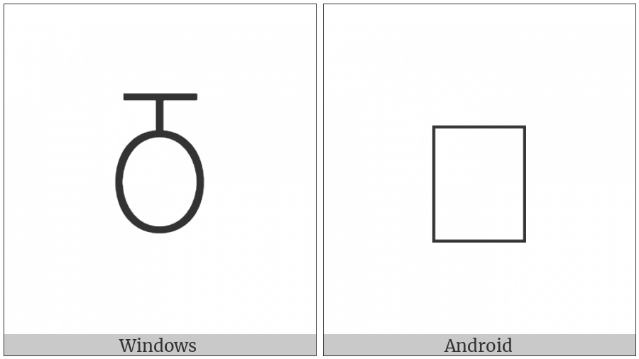 Yi Syllable Dduo on various operating systems